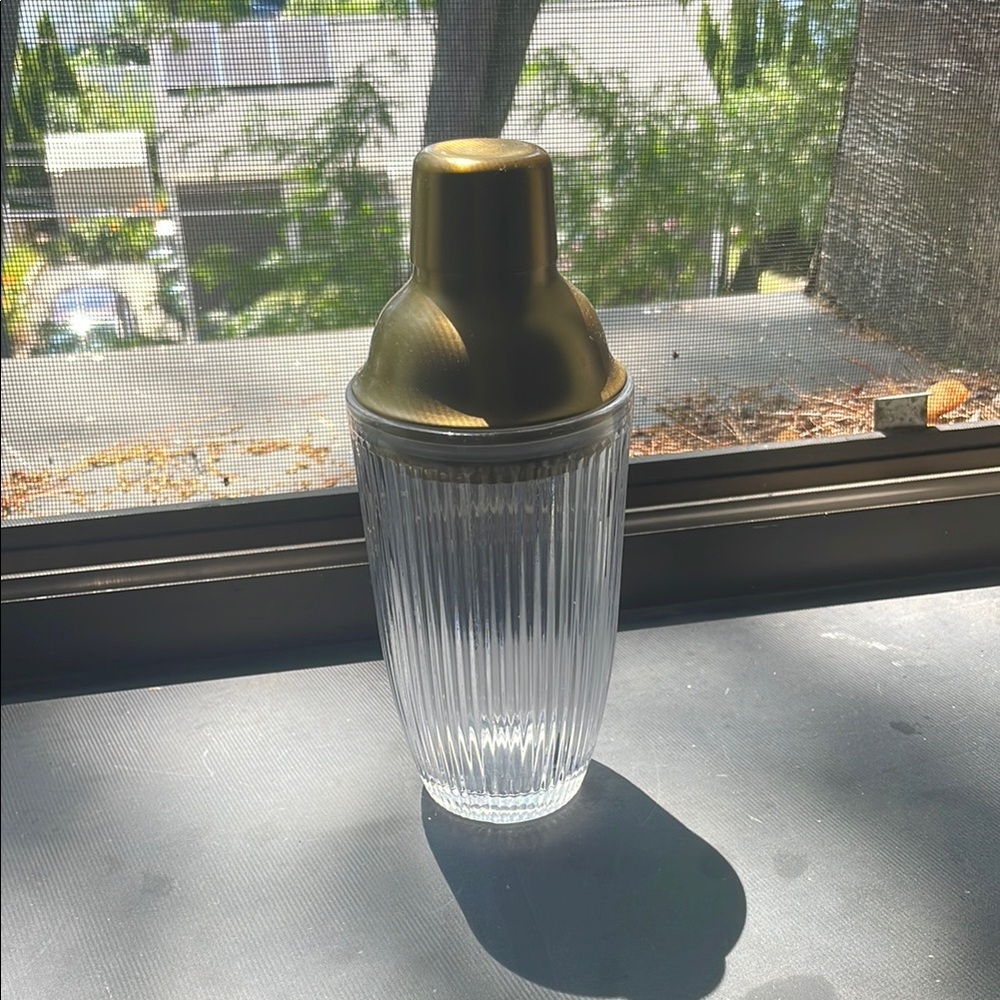 Gold and Clear Cocktail Shaker